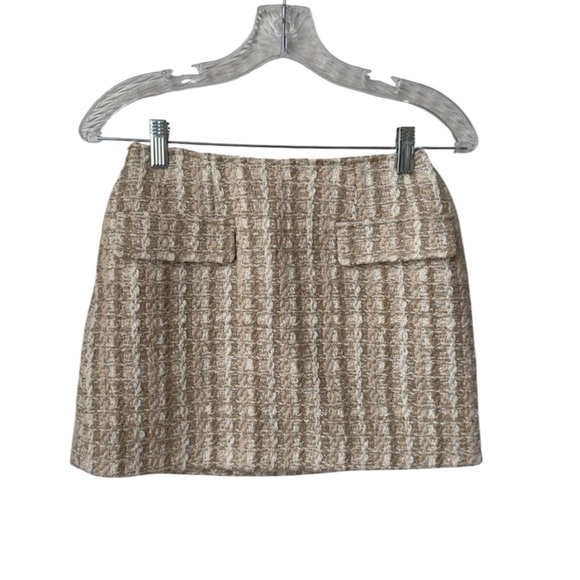 Moussy Nep Wool Tweed Mini Skirt Size 1 Small - Picture 1 of 6